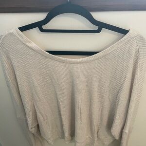 Auden Off-the-Shoulder Cream Sweater